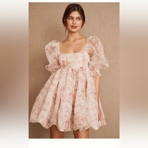 Anthro- Selkie Puff Short Sleeve Bubble mini dress